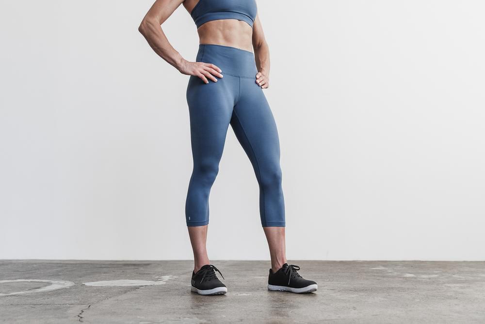 Leggings NOBULL Femme Bleu - NOBULL High-Rise Crop,France (8791-CJEQH)